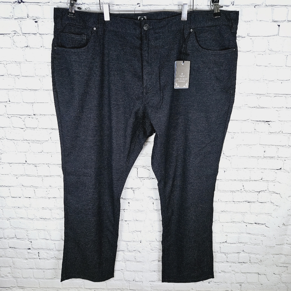 POINT ZERO | slim fit stretch wrinkle free navy pants